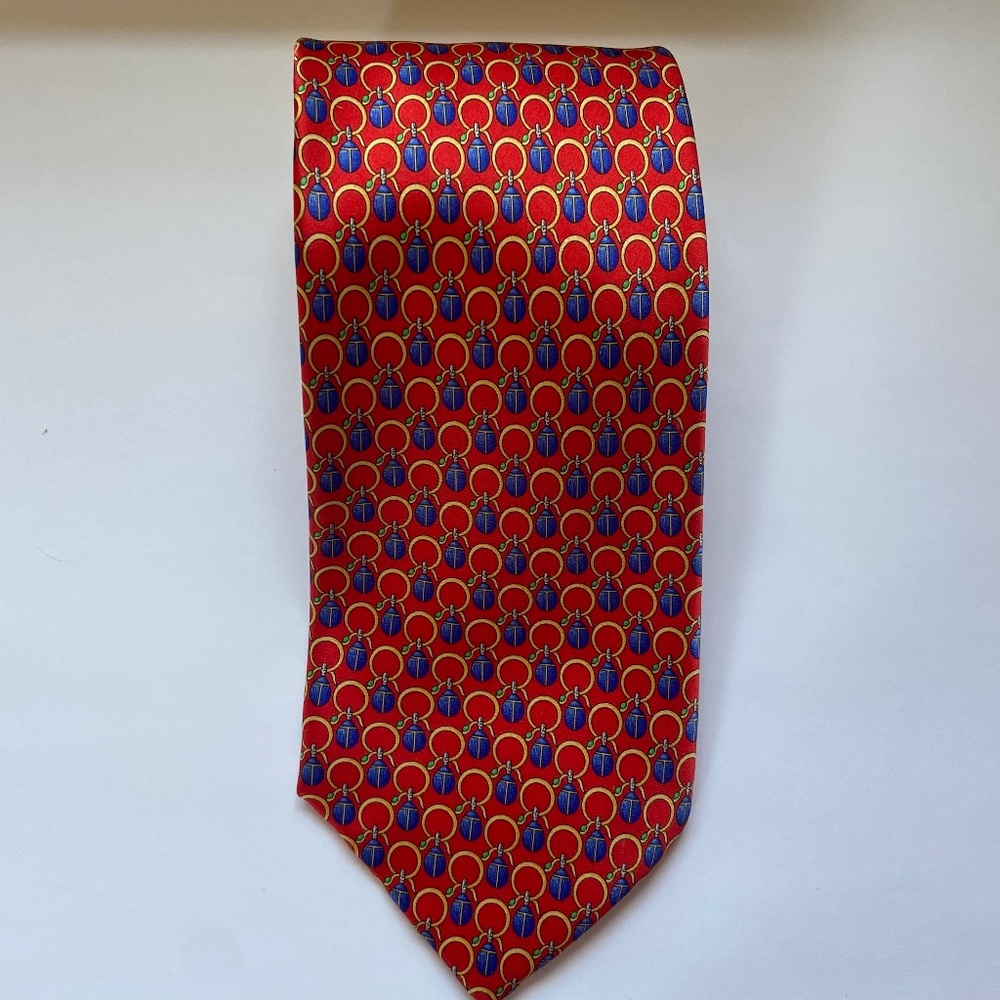 Red Faberge Silk Tie